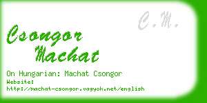 csongor machat business card